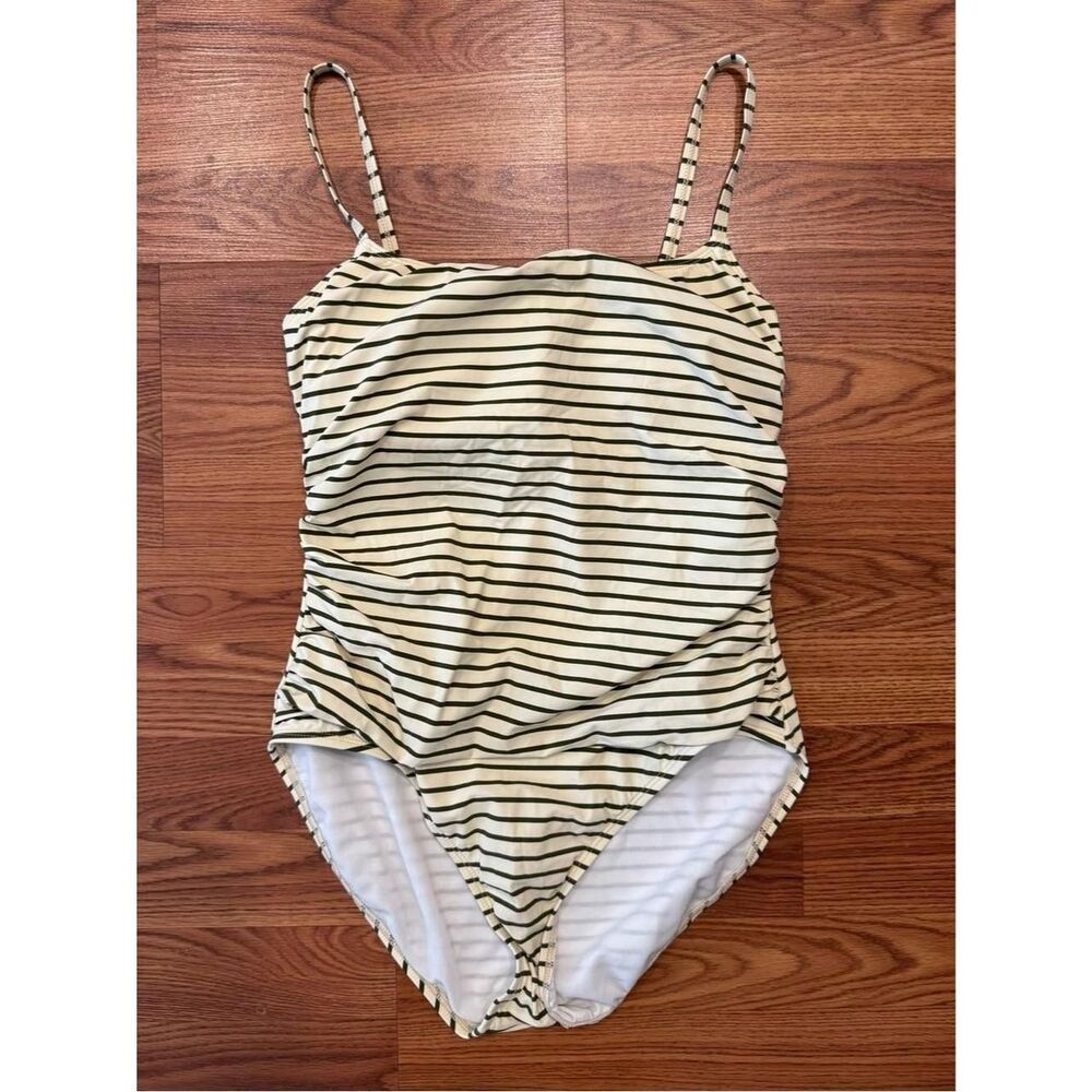 La-blanca Women's Cream and Green Swimsuit-one-piece